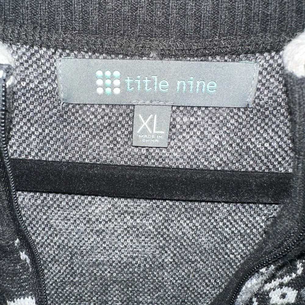 Title Nine Charcoal and Black Knit Wool Sweater Dress
